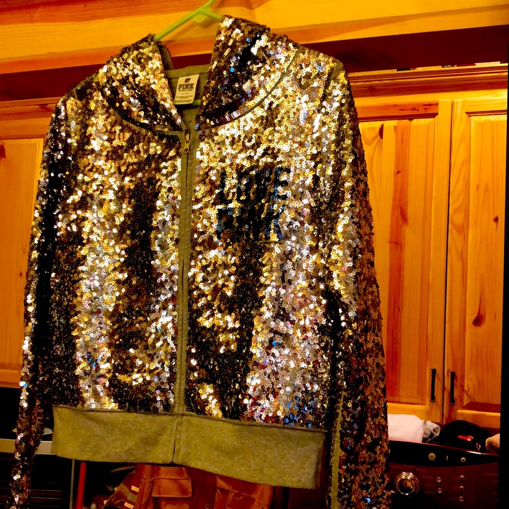 DALLAS COWBOYS VICTORIA SECRET SEQUIN HOODED JACKET